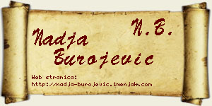 Nadja Burojević vizit kartica